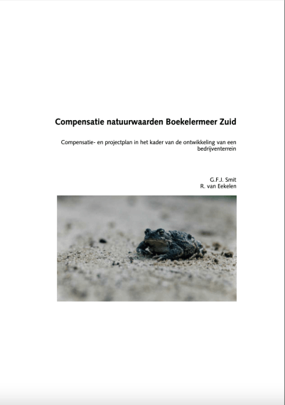 Boekelermeer - Compensatieplan rugstreeppad