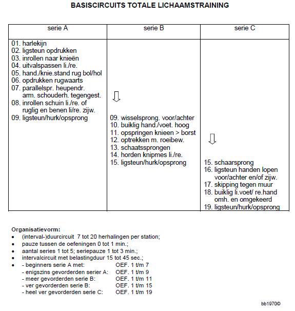 Schema totale lichaamstraining
